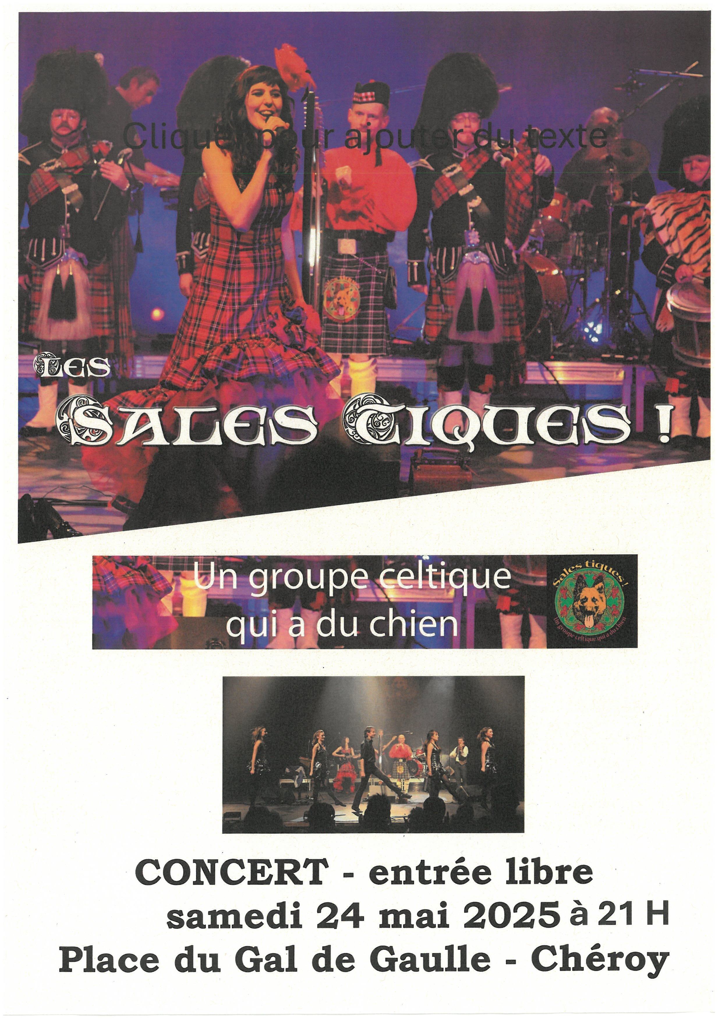 Concert Celtique à Chéroy le 24/05/2025