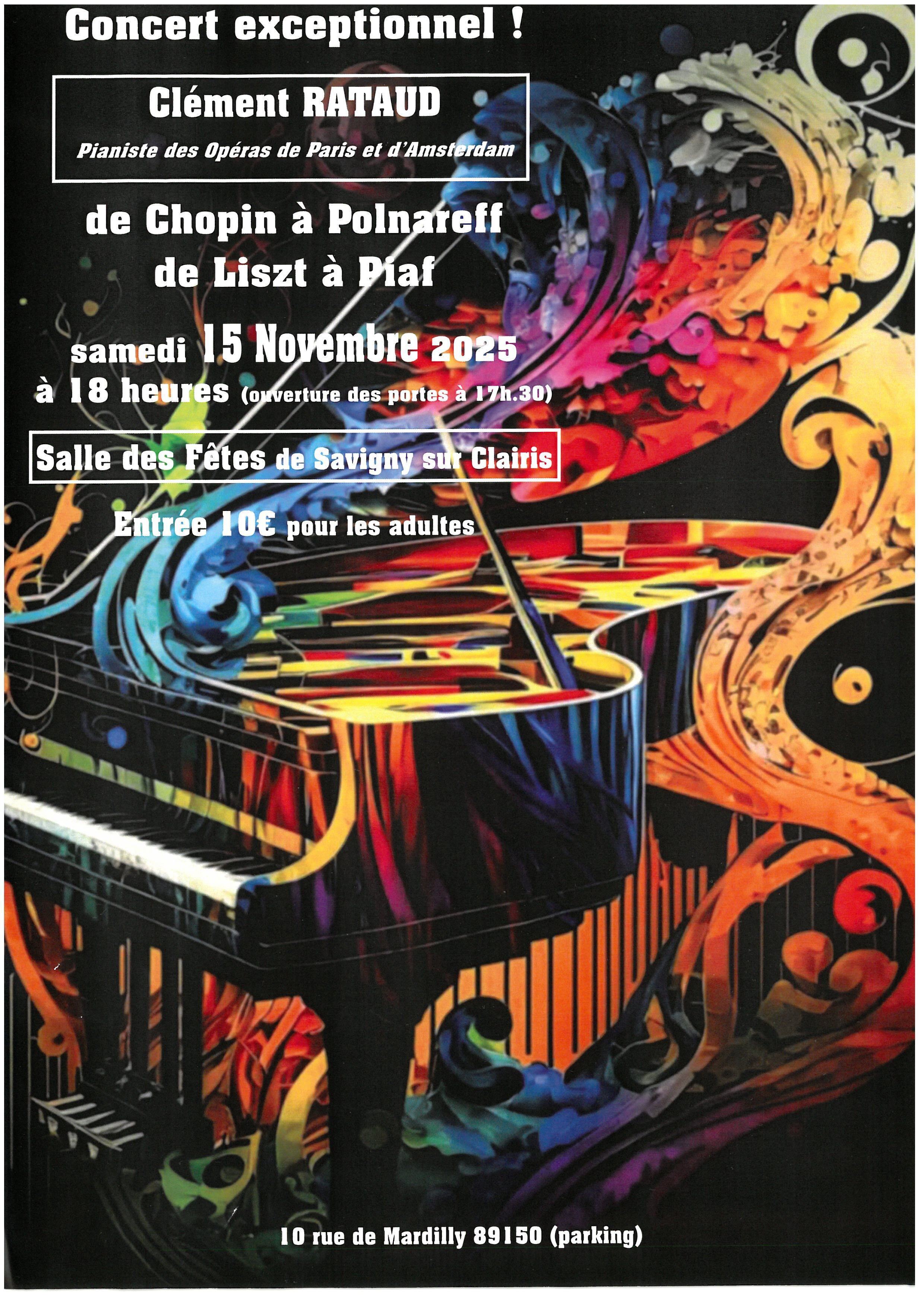 Concert Savigny 15/11/2025