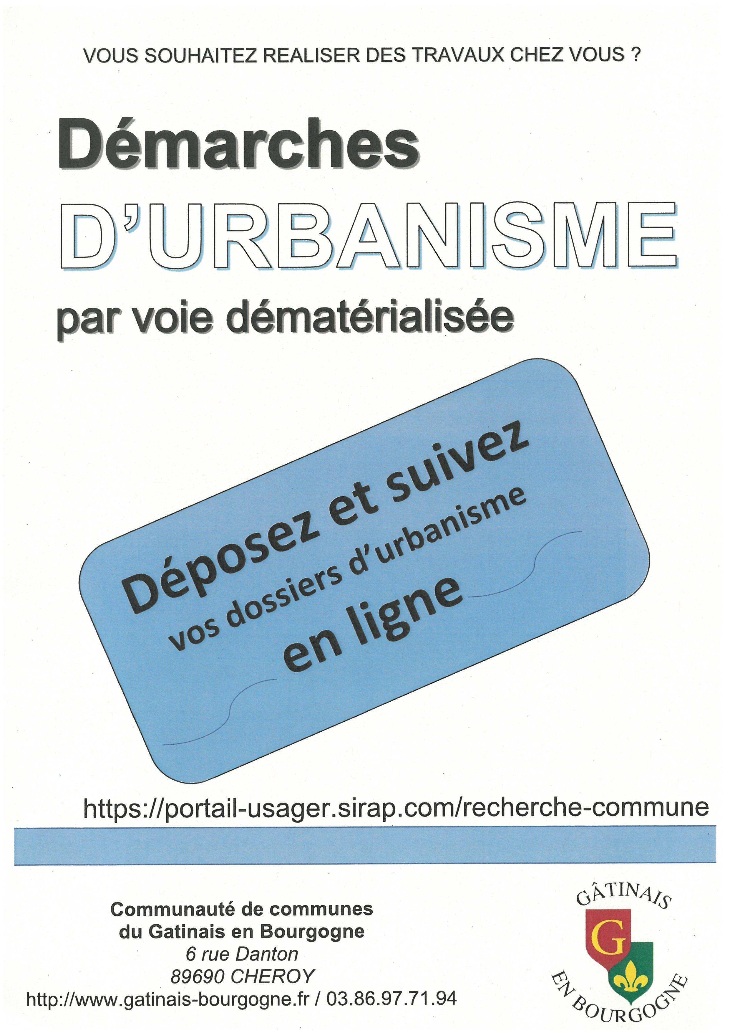 Démarches d'urbanisme en Ligne