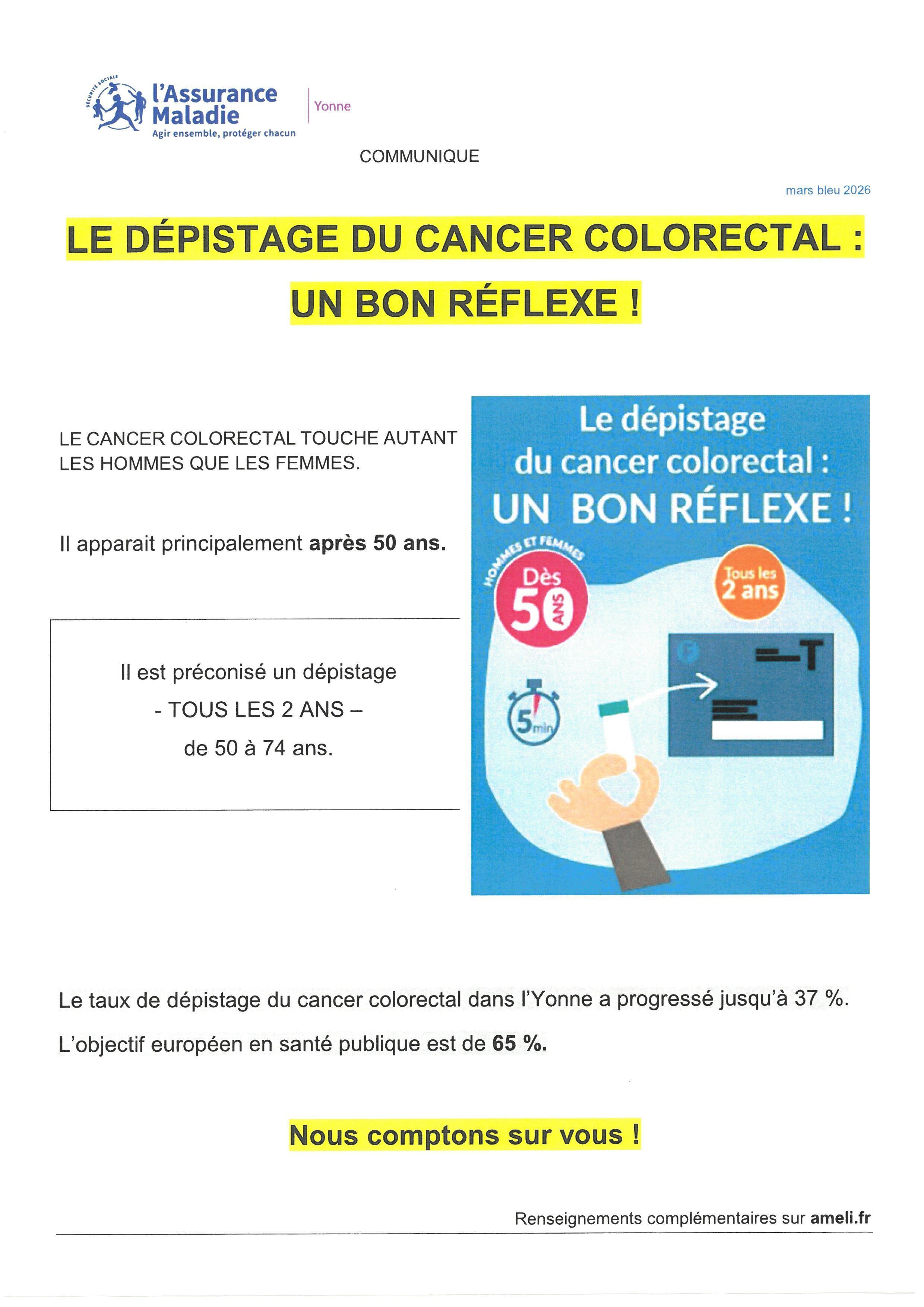 Dépistage du cancer colorectal
