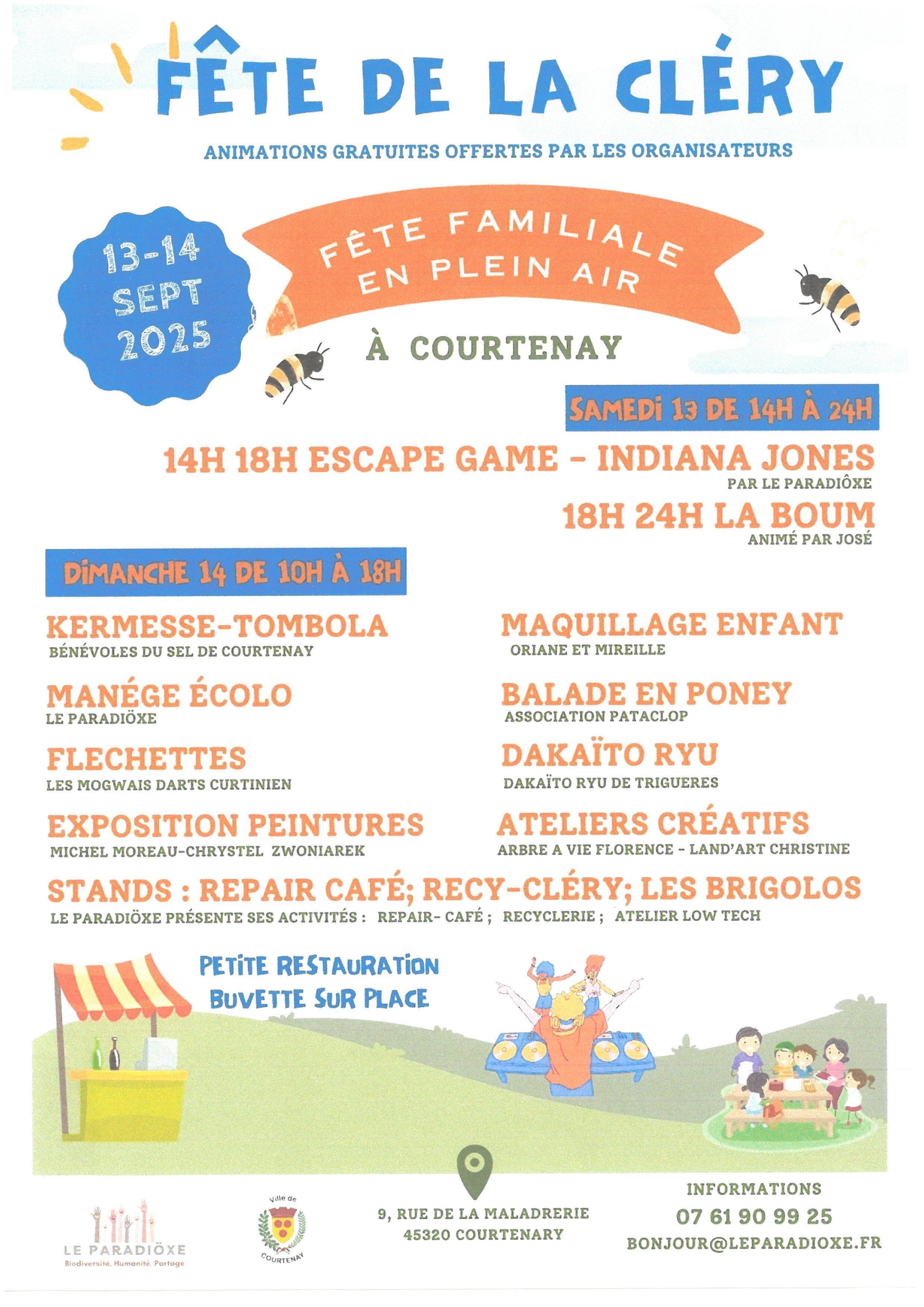 Fête de la Cléry 13 et 14/09