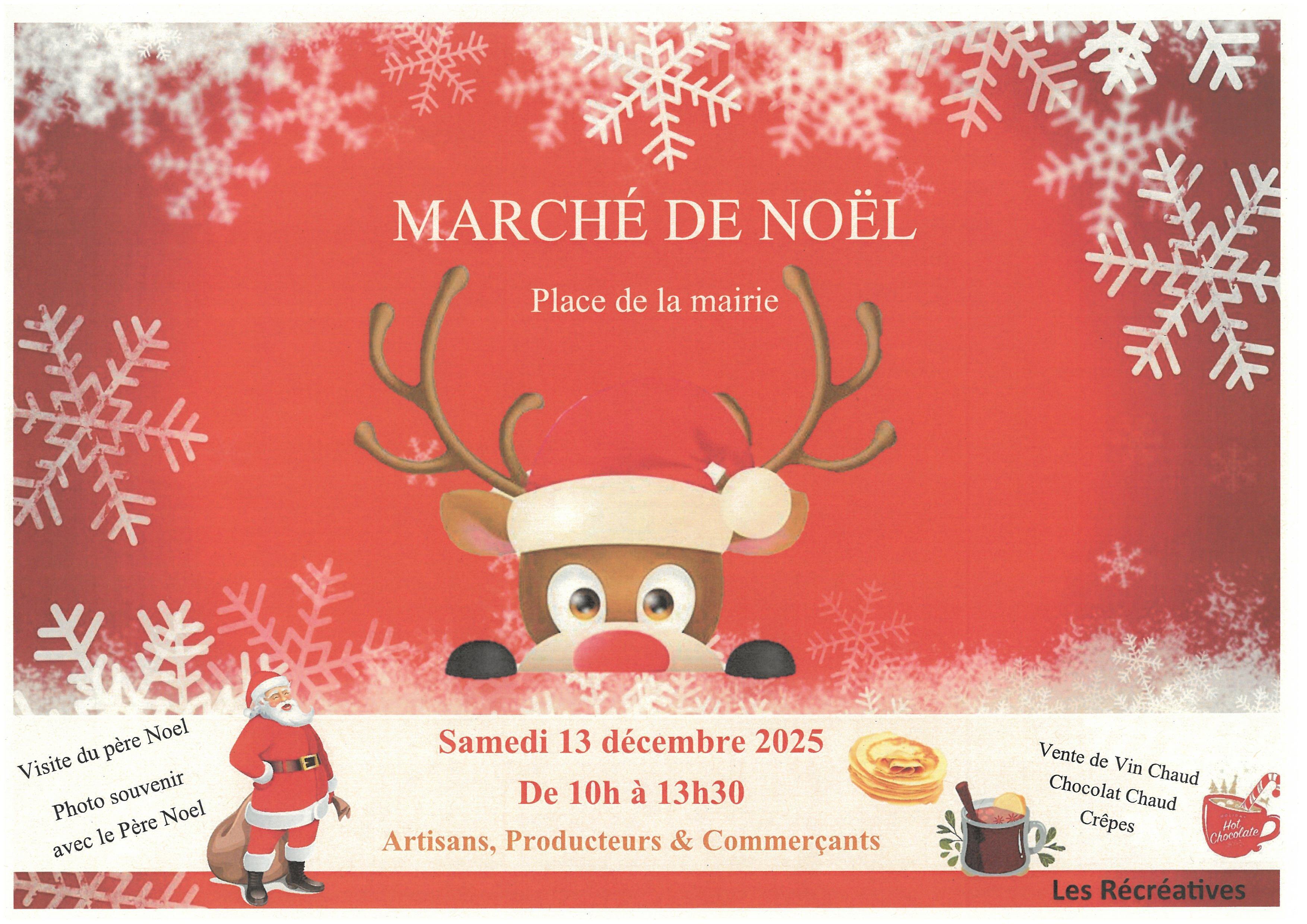 Marché de Noël à Domats le 13/12 organisé par les Récréatives