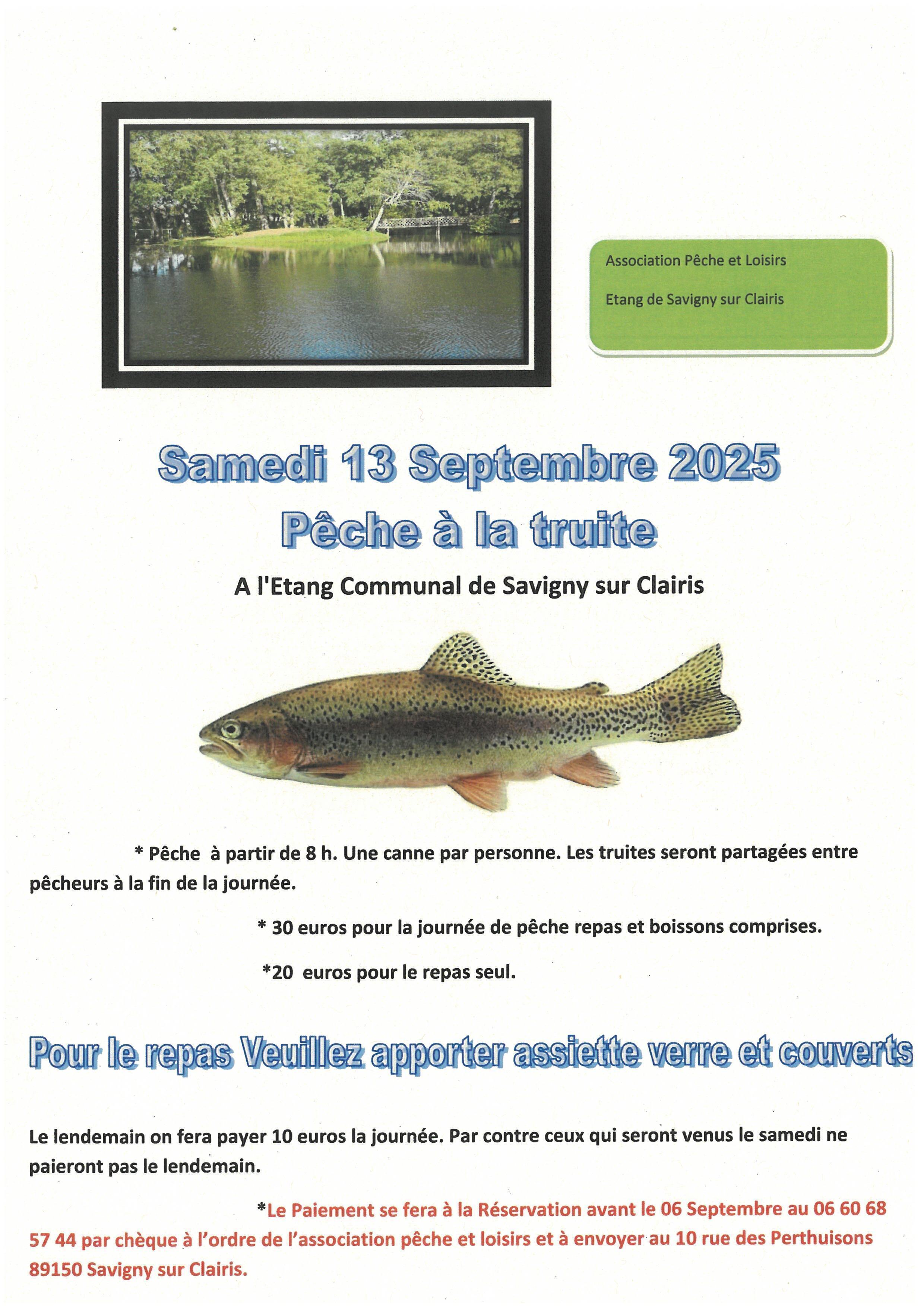 Pêche à la truite le 12/09