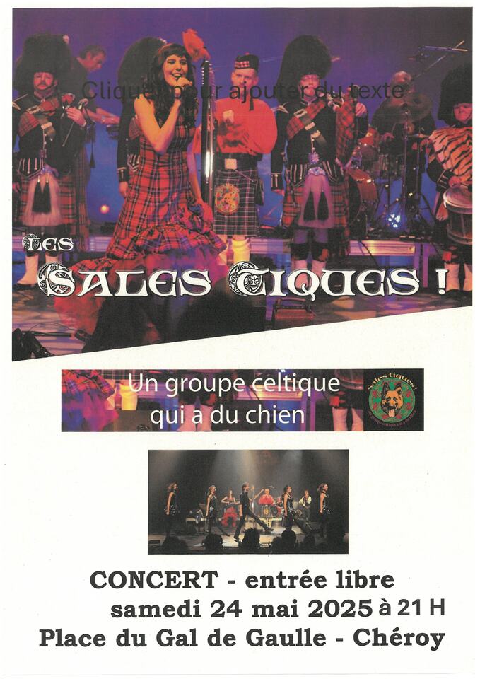 Concert Celtique à Chéroy le 24/05/2025