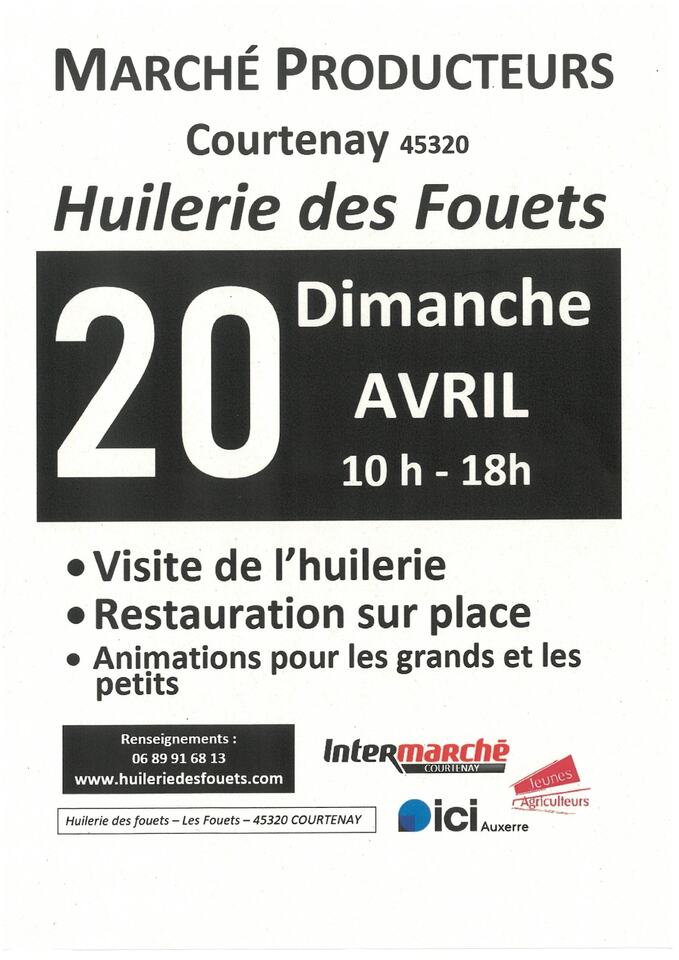 Marché Huilerie des Fouets le 20/04/2025